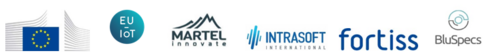 Partner consortium logos: EU-IoT, EU, Martel Innovate, INFRASOFT International, fortiss and BluSpecs